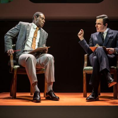 David Harewood and Zachary Quinto in Best of Enemies at Noël Coward (c) Johan Persson